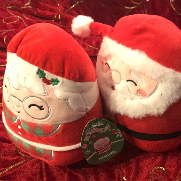 Squishmallow Christmas 8” Nick Santa Claus & Nicolette Mrs Claus Plush Kellytoys - Picture 4 of 11